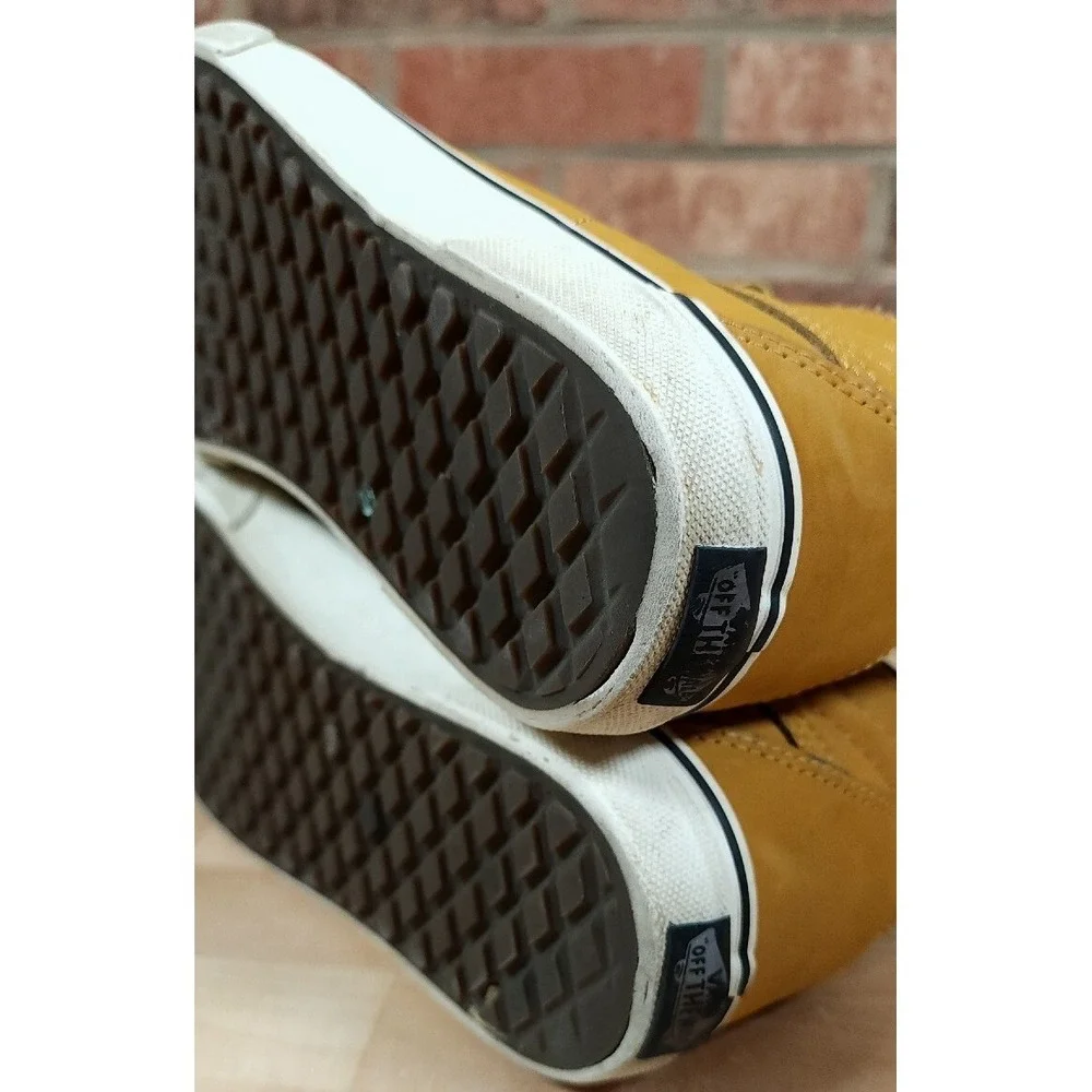 VANS Skate Sk8-Hi Nubuck Leather Brown Shoes Sneakers Mens Size 8 Womens 9.5‎